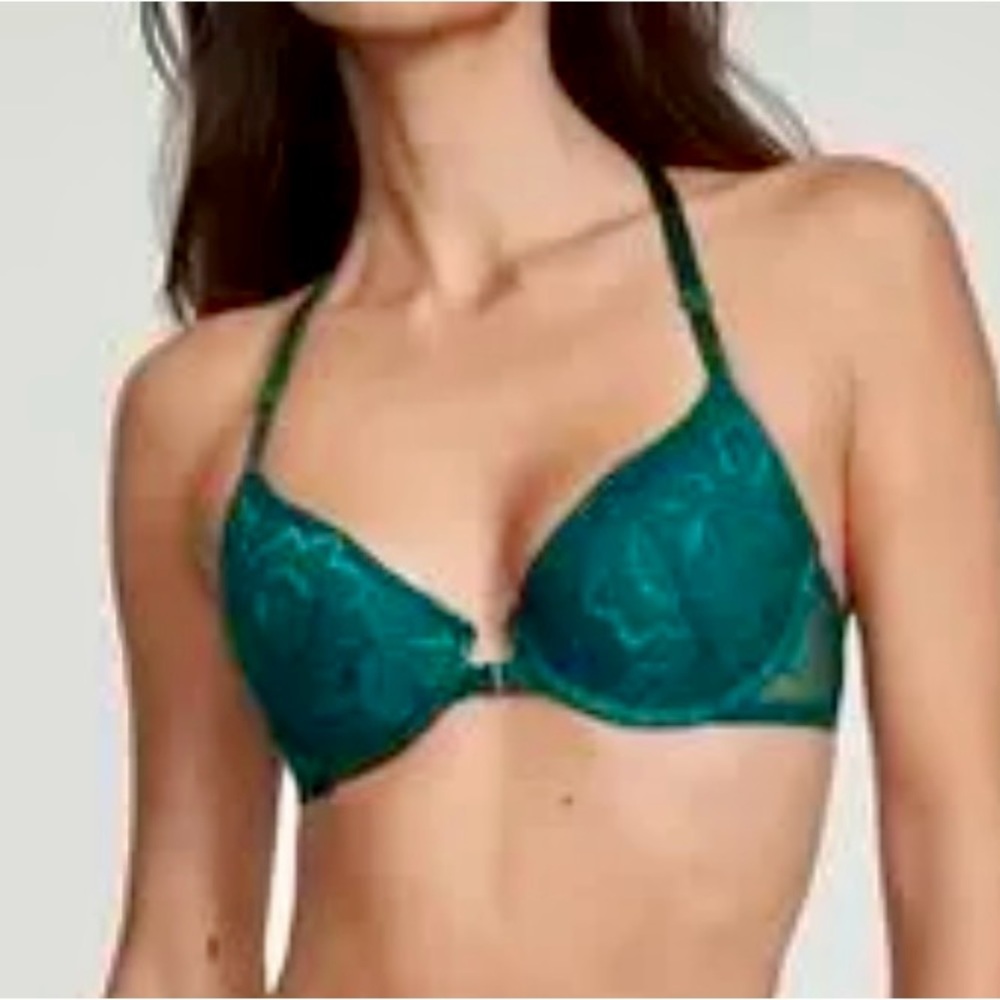 Victoria's Secret Deepest Green Demi Sexy Tee Lightly Lined Racerback Bra, 32D